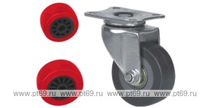 Колесо поворотное с площадкой Lema BF2-PU-50-40-3