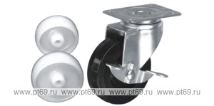 Колесо поворотное с площадкой Lema CE2-TPA-75-60-C3
