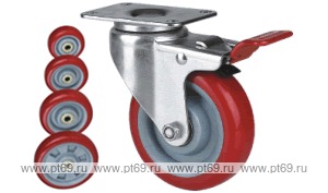 Колесо поворотное с площадкой Lema ED2-TPU-75-90-B6
