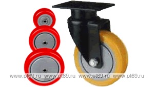 Колесо поворотное с площадкой Lema EH2-PU-75-90-7