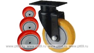 Колесо поворотное с площадкой Lema EH2-TPU-75-120-7
