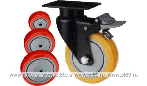 Колесо поворотное с площадкой Lema EH2-TPU-125-140-B7