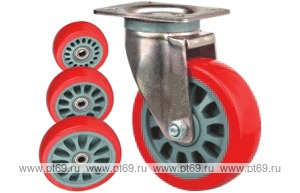 Колесо поворотное с площадкой Lema FC2-TPU-100-170-6
