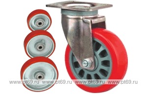 Колесо поворотное с площадкой Lema FC2-TPU-125-230-6A