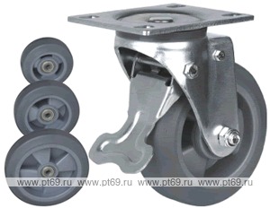 Колесо поворотное с площадкой Lema FH2-TPE-200-350-B6