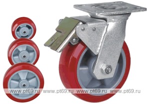 Колесо поворотное с площадкой Lema GC2-TPU-200-330-M6