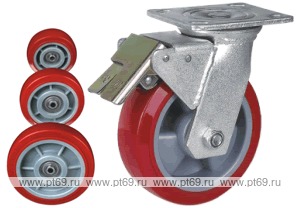 Колесо поворотное с площадкой Lema GC2-TPU-125-350-M6H
