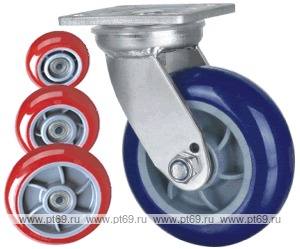 Колесо поворотное с площадкой Lema GF2-TPU-125-450-6